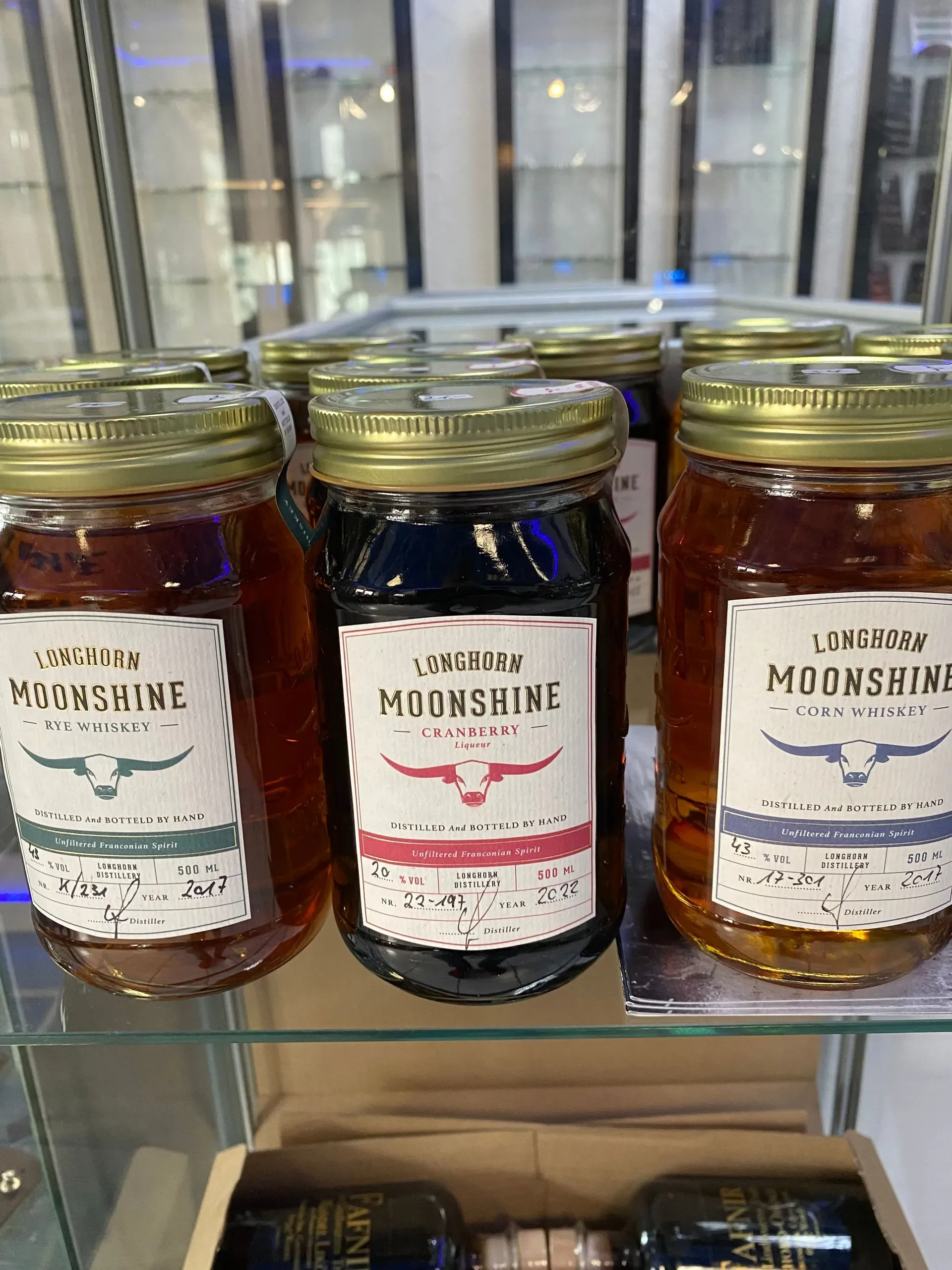 Spirituosen der Longhorn Destille