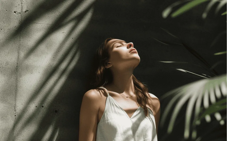 Woman meditating